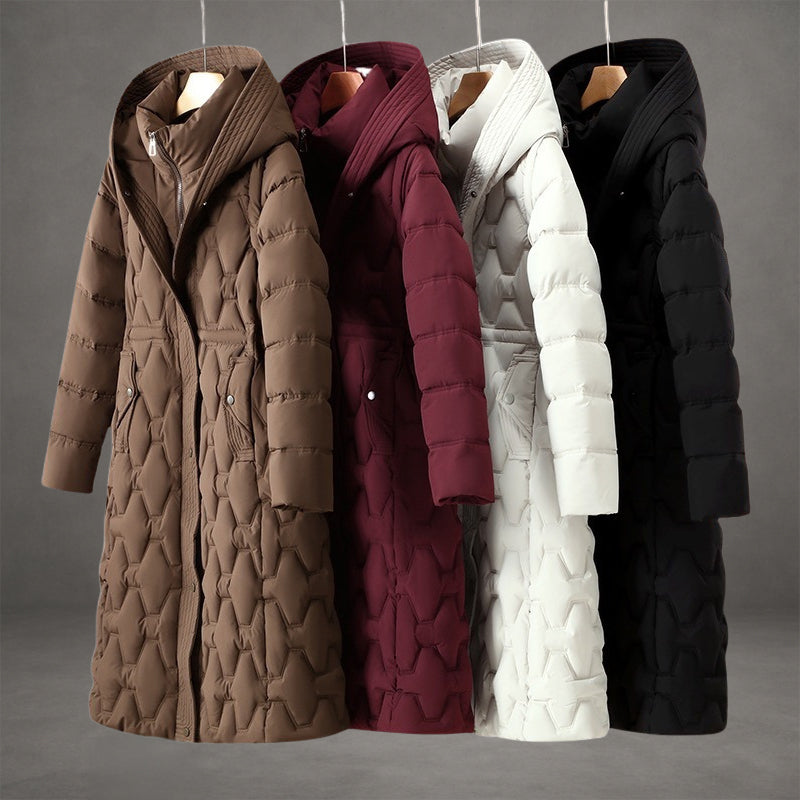 Olivia™ | Manteau long à capuche en duvet