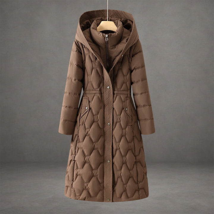 Olivia™ | Manteau long à capuche en duvet