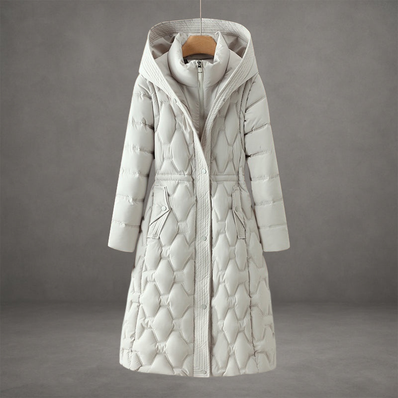 Olivia™ | Manteau long à capuche en duvet