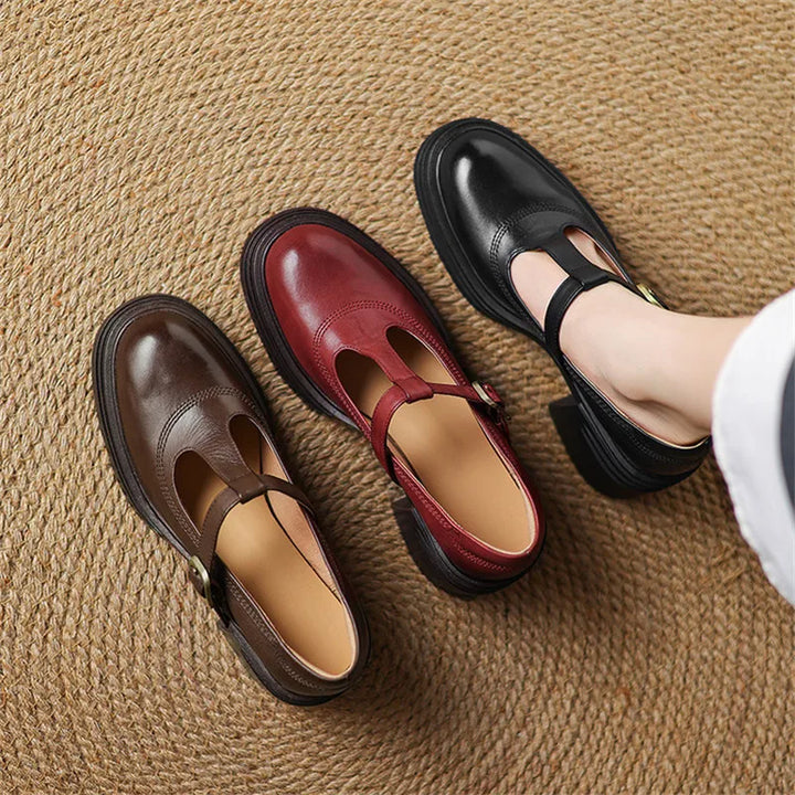 Elvana Chunky Mary Jane Pumps