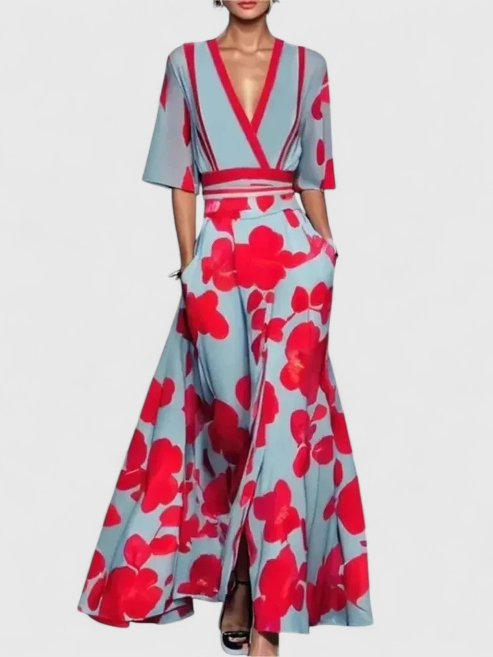 Aimee | Élégante Robe Maxi à Fleurs