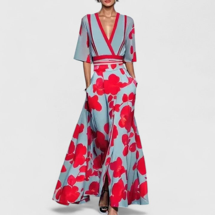 Aimee | Élégante Robe Maxi à Fleurs