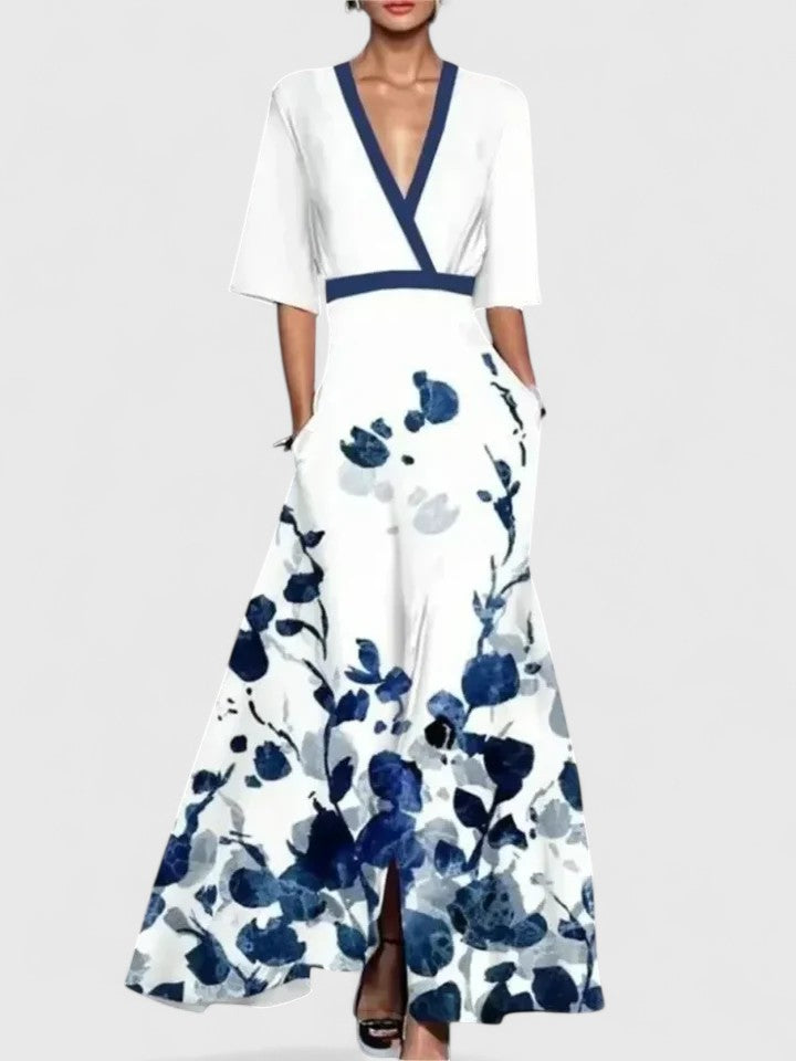 Aimee | Élégante Robe Maxi à Fleurs