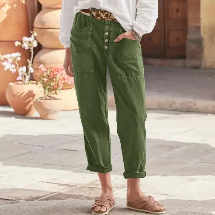Auravessa – Pantalon à coupe décontractée