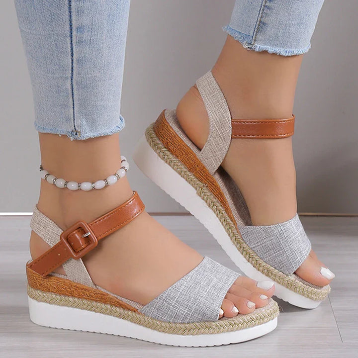 CHARLENE™ – Sandales Wedge Décontractées à Talon