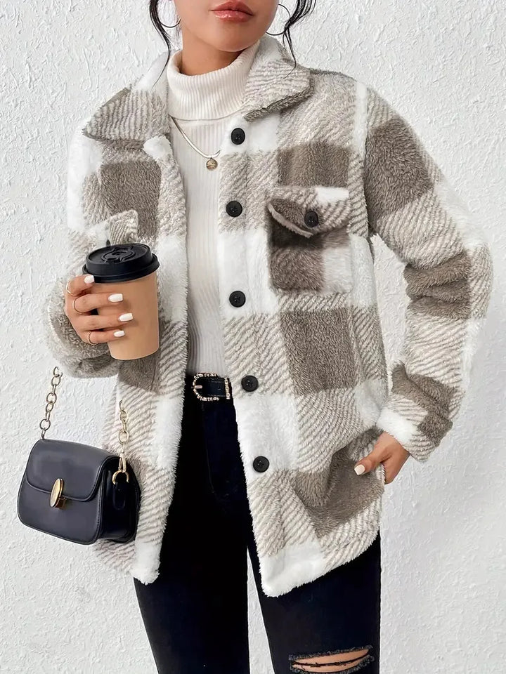 Martin | Élégante Veste en Fleece à Motif Carreaux