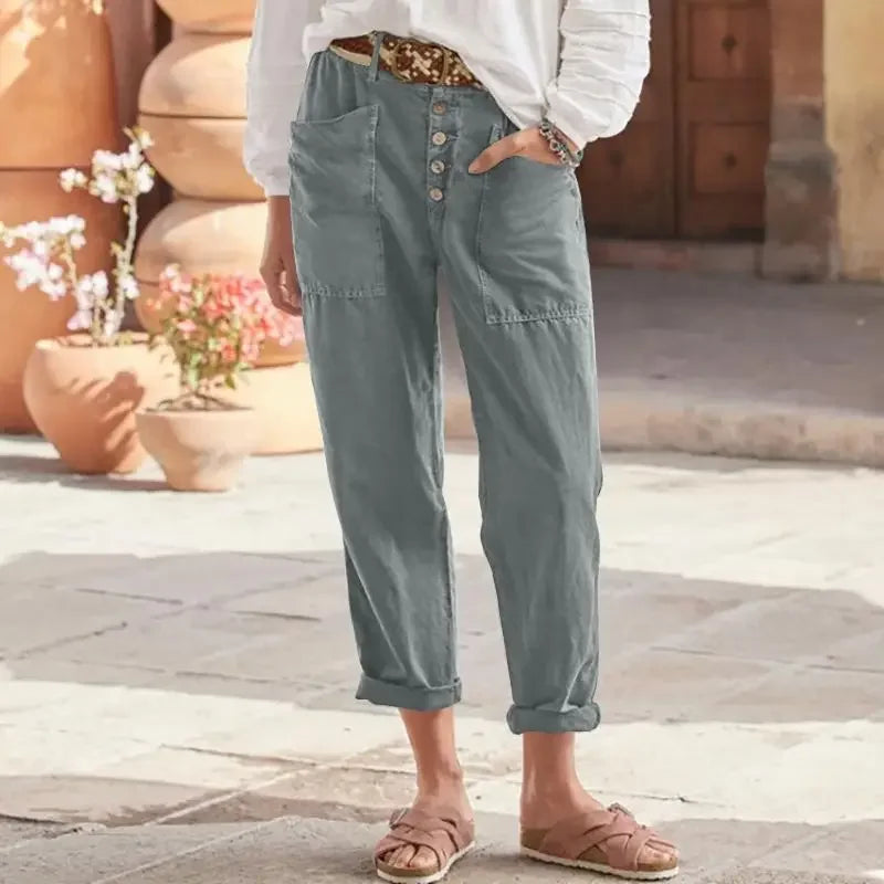 Auravessa – Pantalon à coupe décontractée