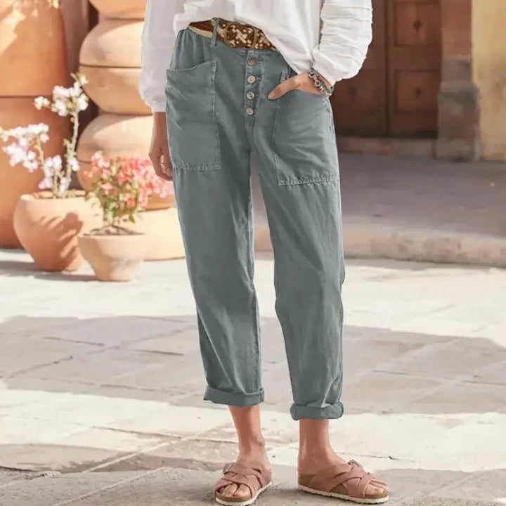 Auravessa – Pantalon à coupe décontractée