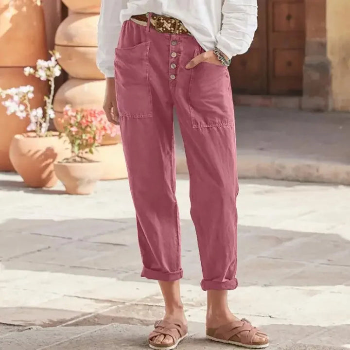 Auravessa – Pantalon à coupe décontractée