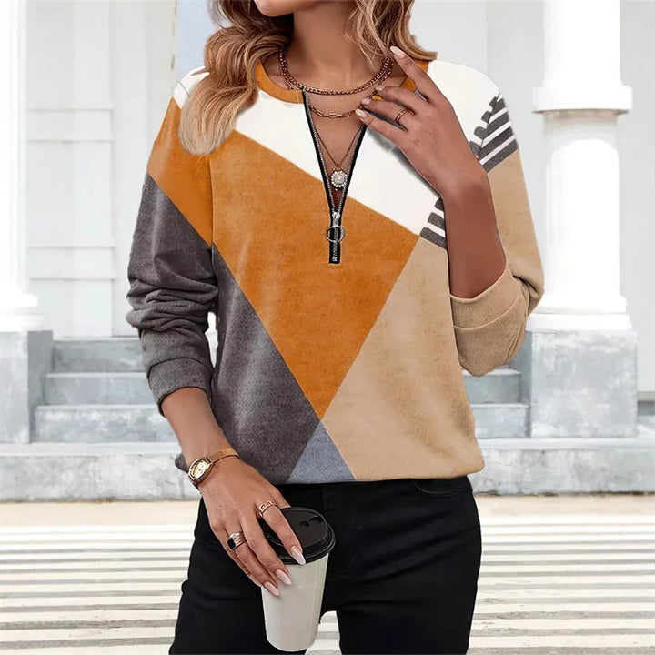 Elara – Pull Premium à Col Zippé