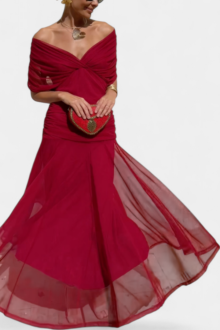 ABIGAIL | ROBE LONGUE À COL EN V FLORAL