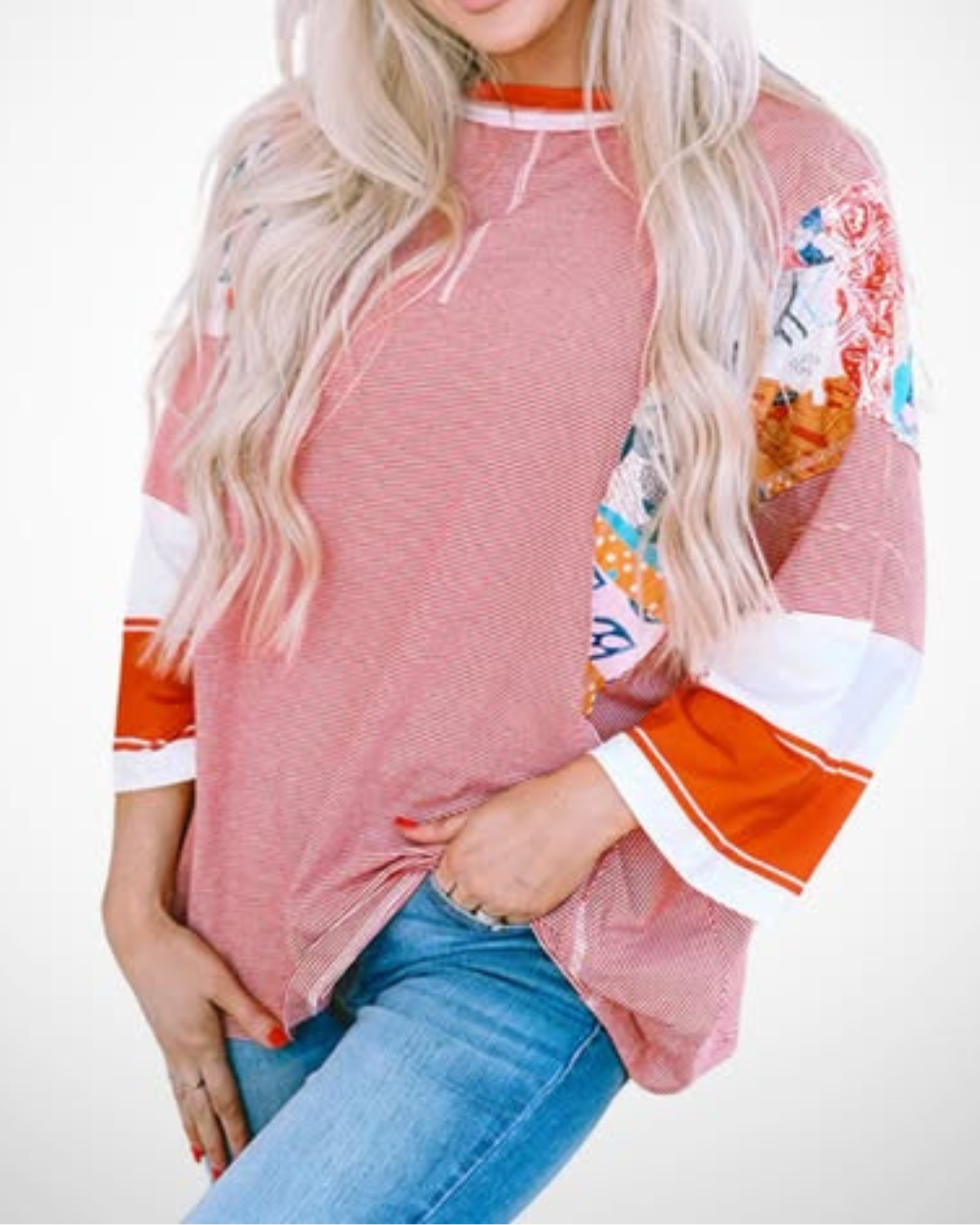 BAILEY™ – Léger Haut Batwing en Patchworkk