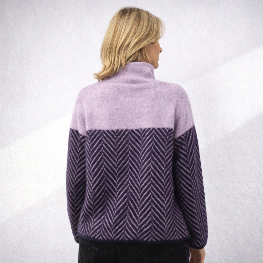 Eva - Pull en Tricot Chevrons