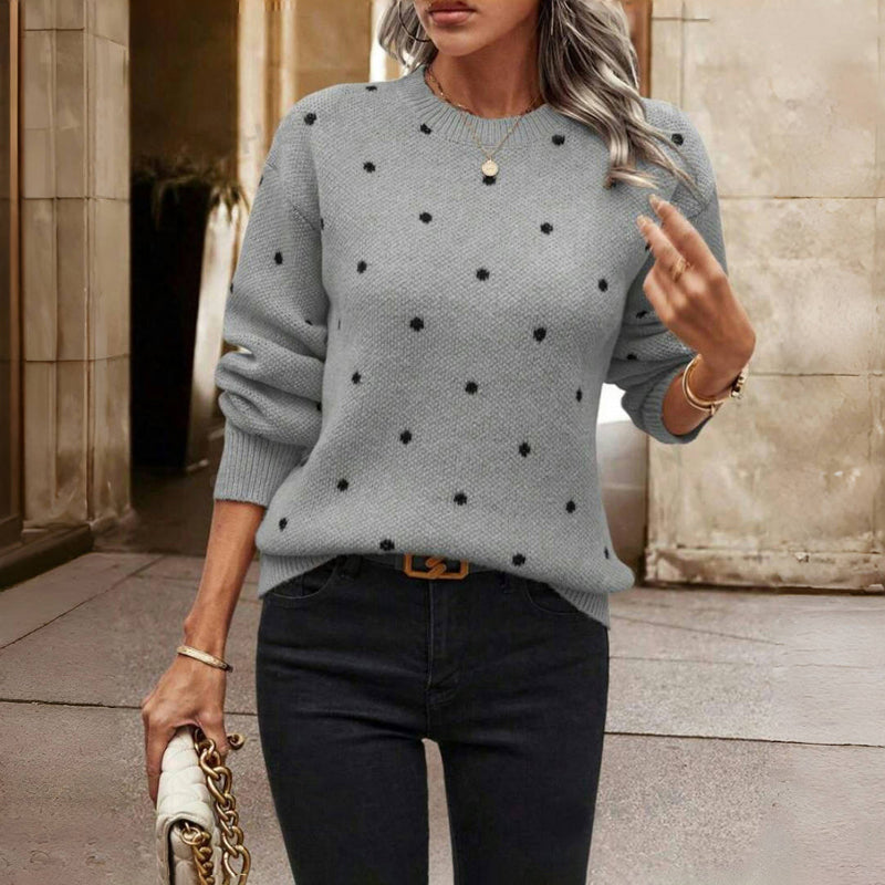 Pull en Tricot à Pois Lunette