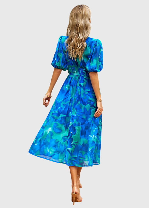 Merlin™ | Flattering Floral Midi Robe
