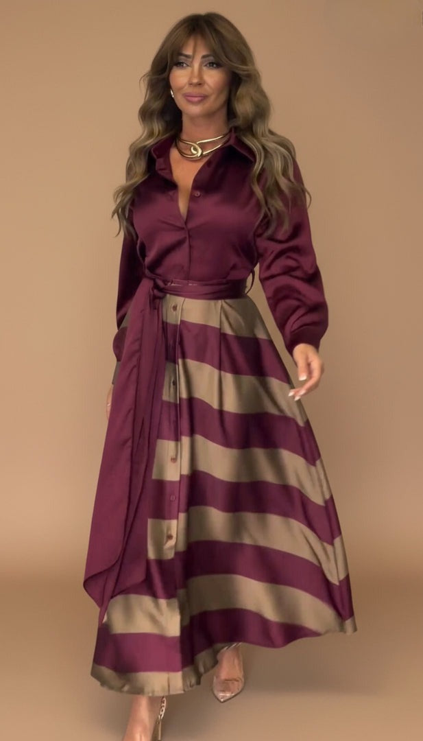 Mila™ | Rayé Maxi Robe