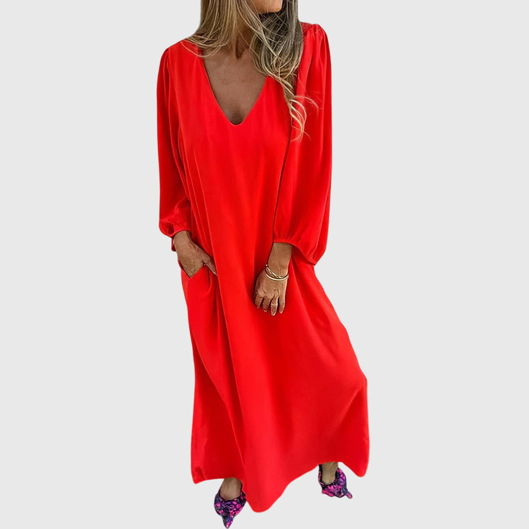 Carol™ - Robe Longue Boho Chic avec Poches