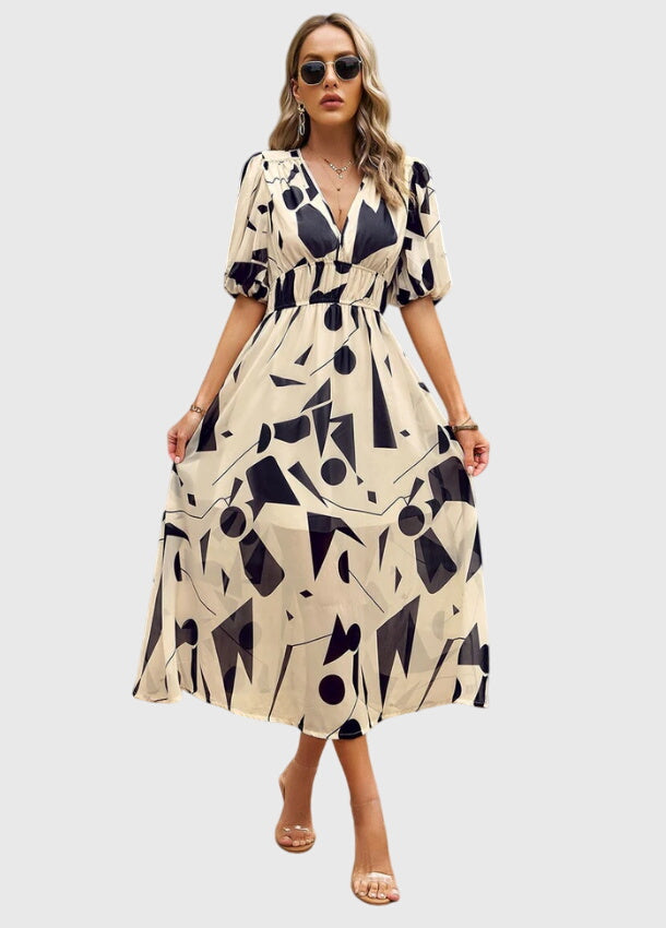 Merlin™ | Flattering Floral Midi Robe
