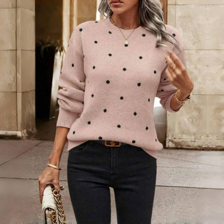 Pull en Tricot à Pois Lunette