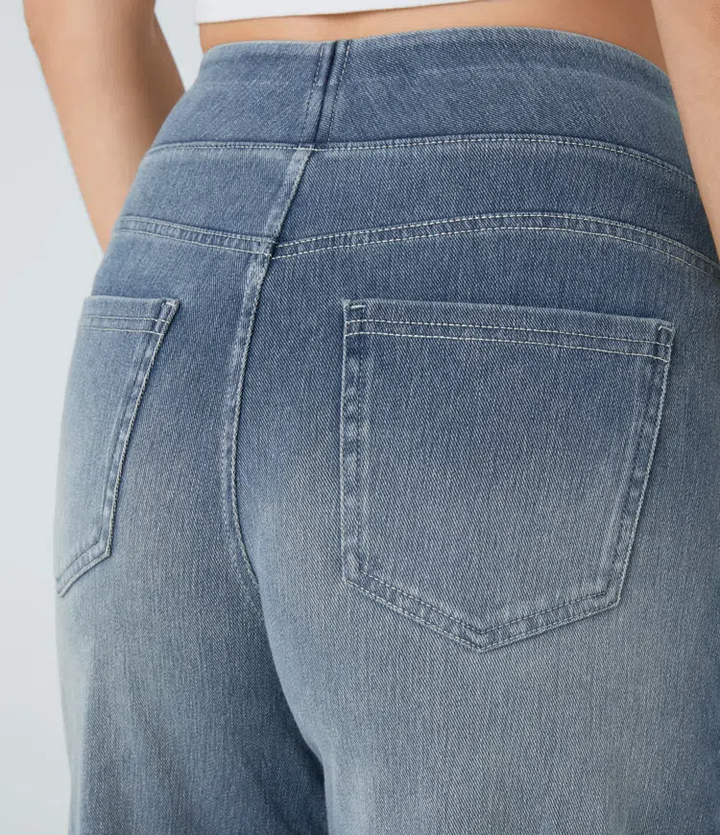 Solène – Jean à jambe large, coupe décontractée