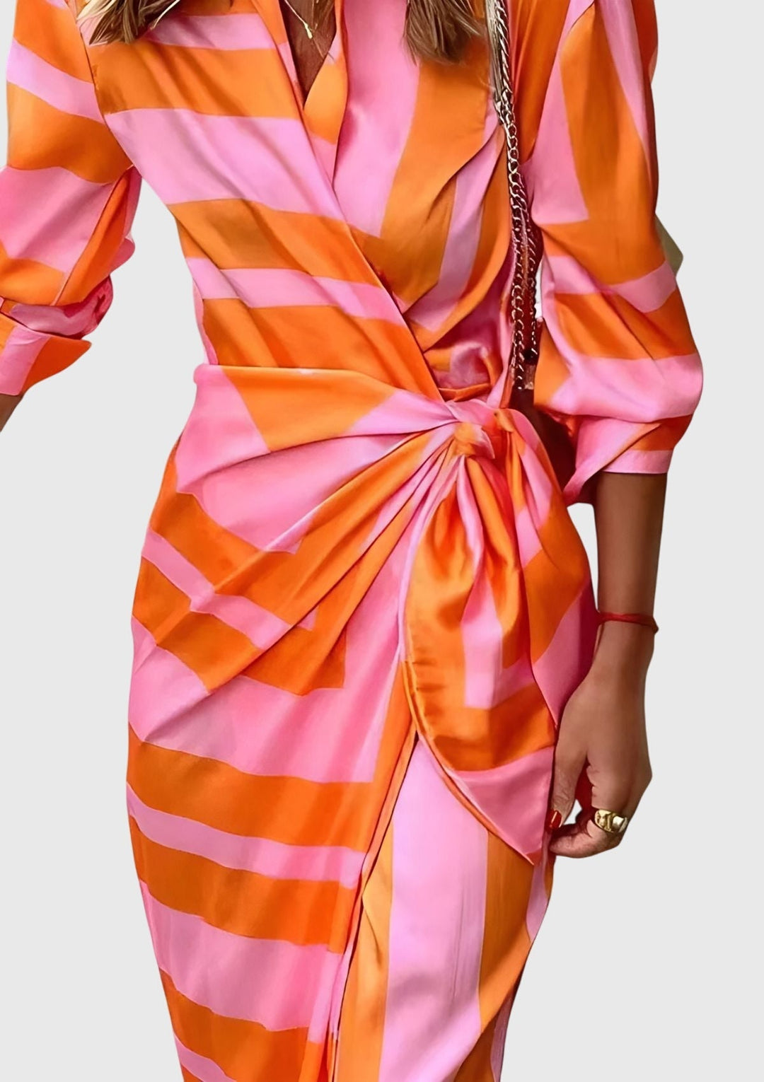 Everly™ | Élégante Robe Wrap avec Motif
