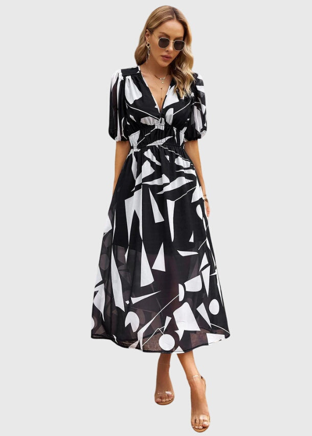 Merlin™ | Flattering Floral Midi Robe