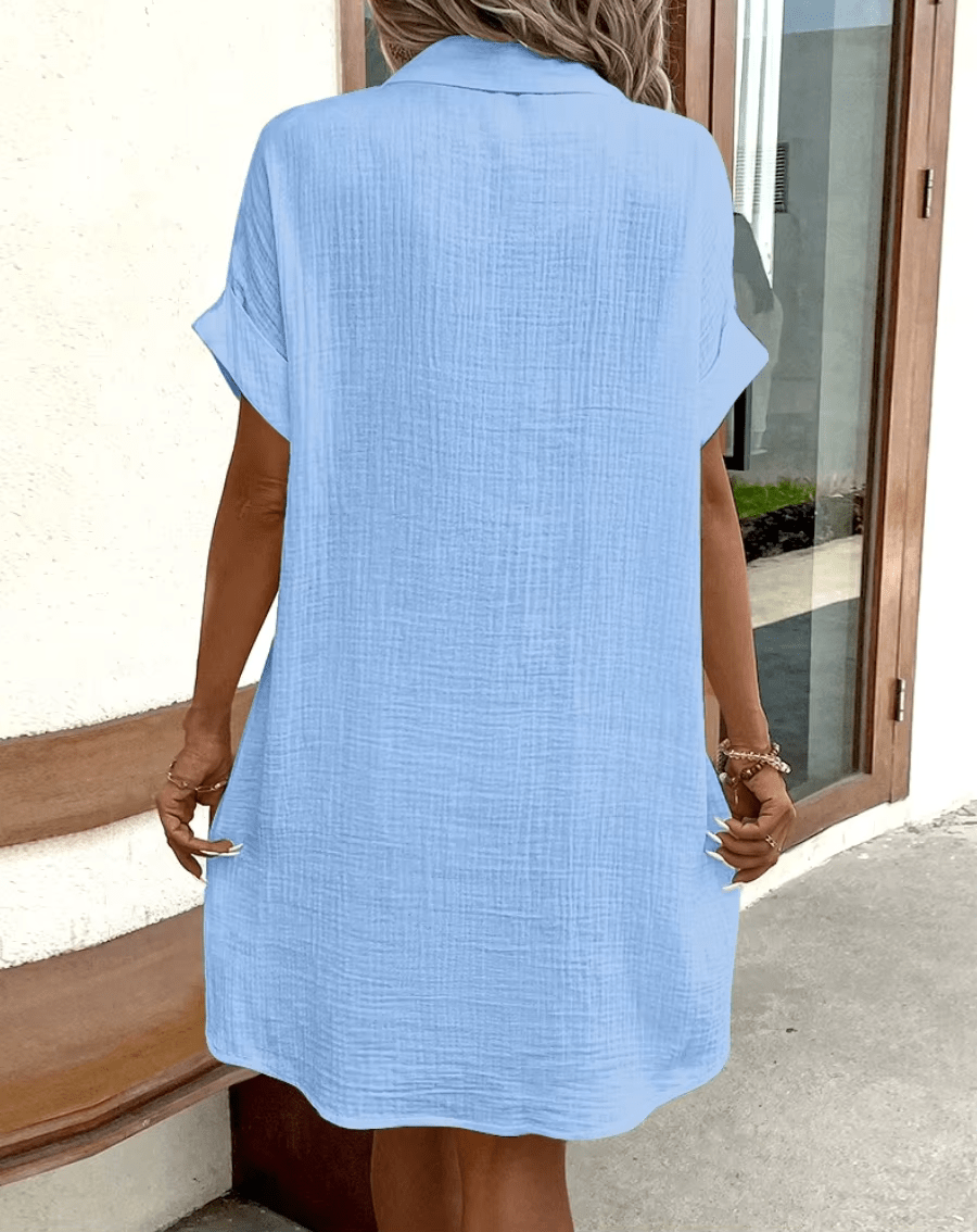 Lucette | Chemise Robe à Boutons