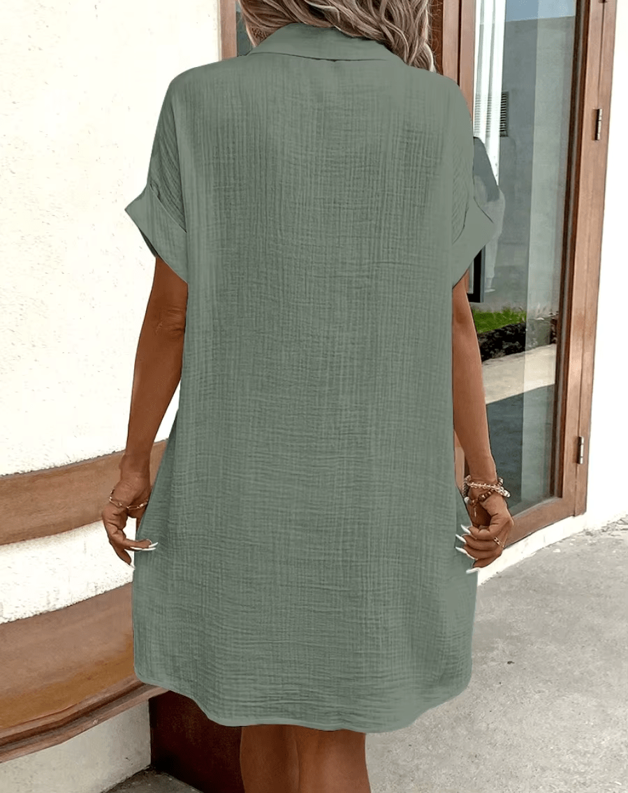 Lucette | Chemise Robe à Boutons