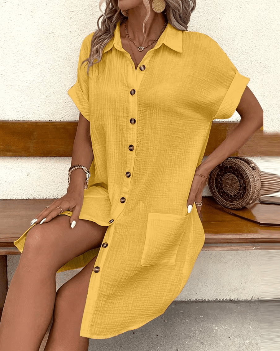 Lucette | Chemise Robe à Boutons