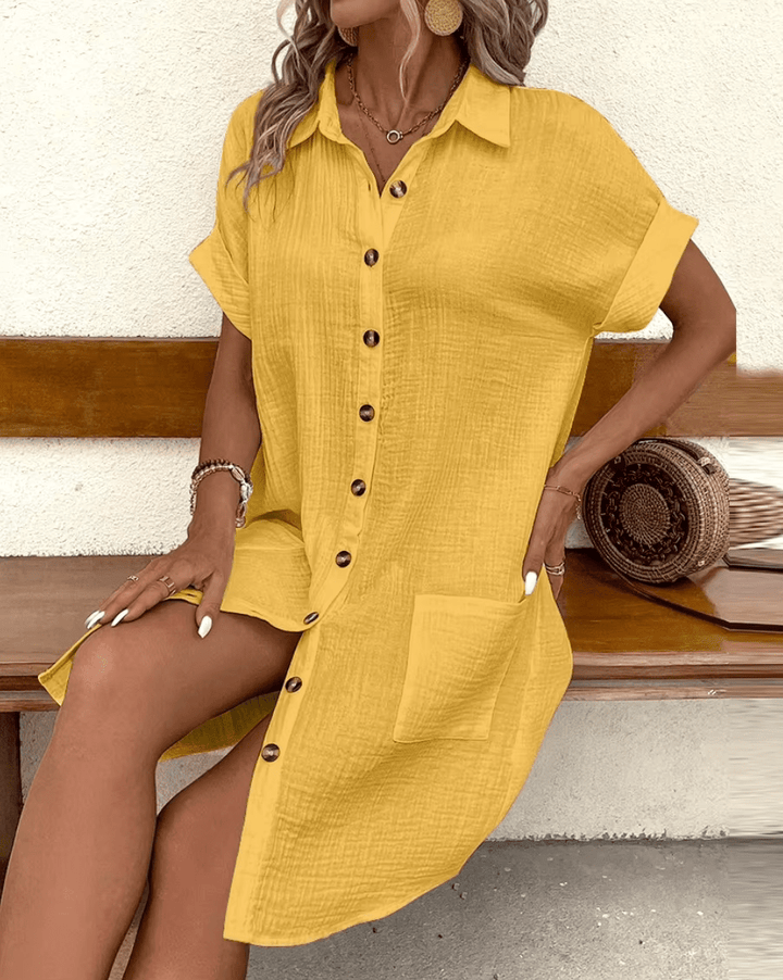 Lucette | Chemise Robe à Boutons