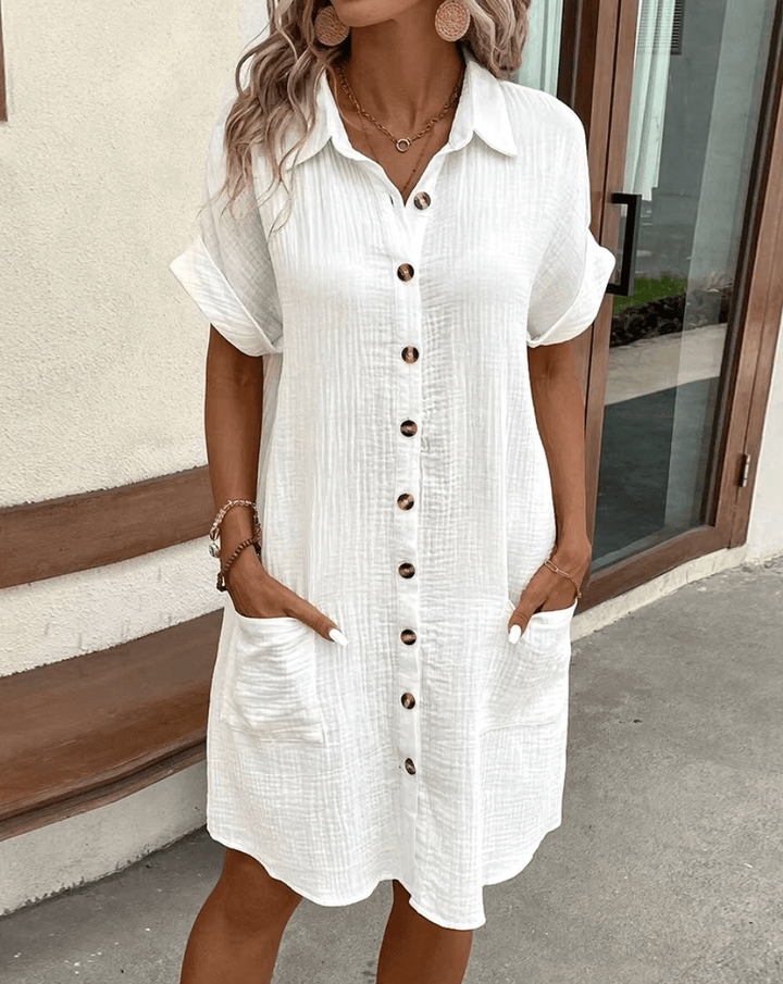 Lucette | Chemise Robe à Boutons