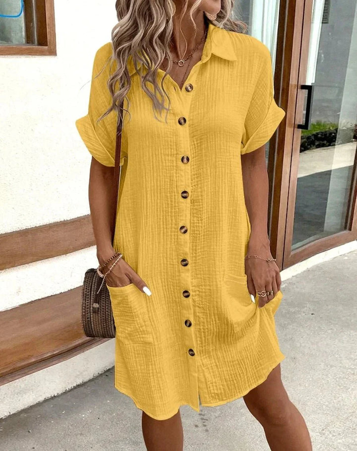 Lucette | Chemise Robe à Boutons