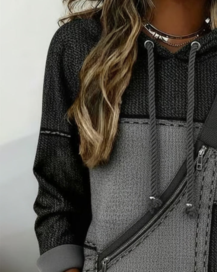 Eija – Sweat à capuche stylé avec bloc de couleur