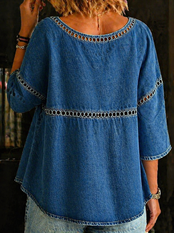 Lilly | Ample Vintage Denim Blouse