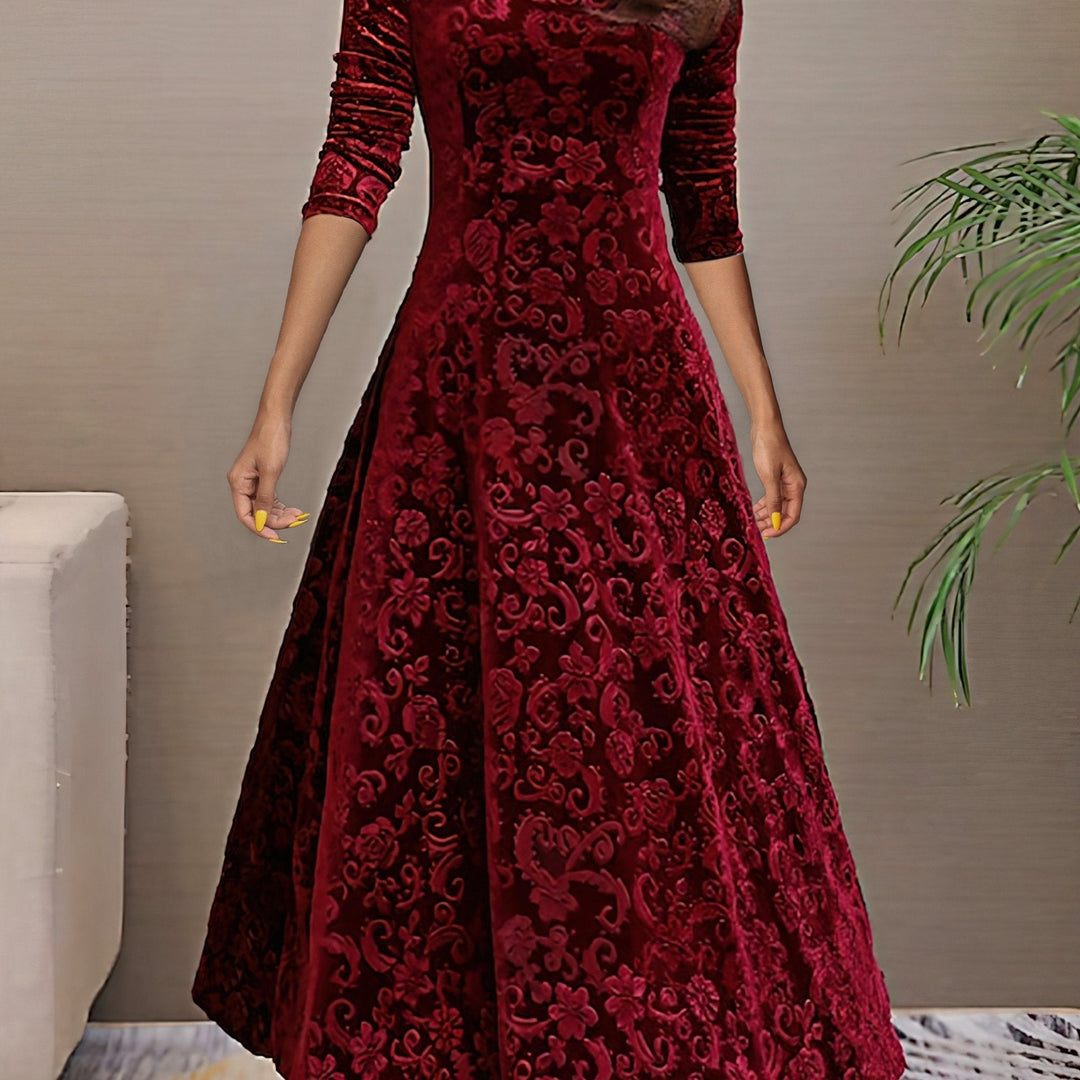 Nancy | Robe Élégance Velours des Fêtes