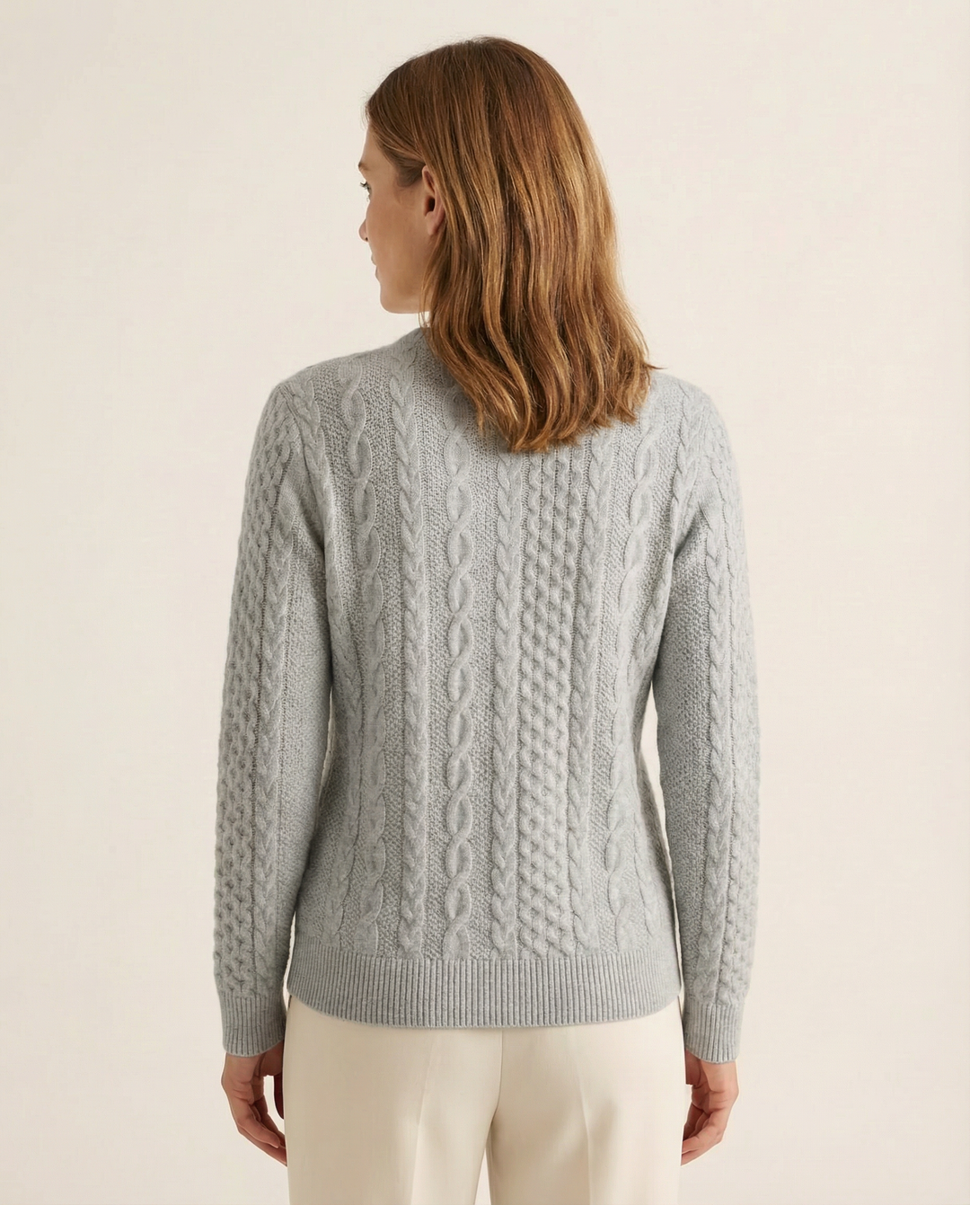 Pull à zip avant en tricot torsadé