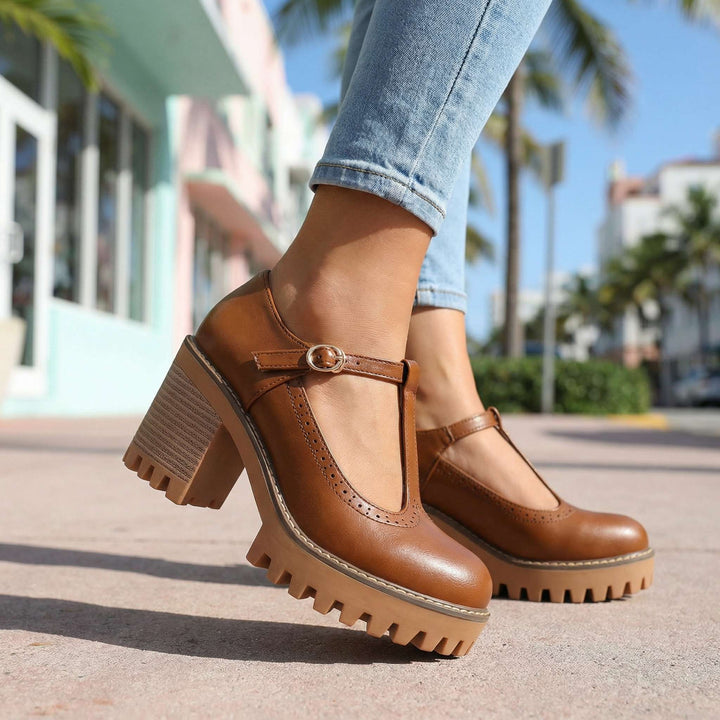 Talons Mary Jane T-Strap Chunky Jasmine