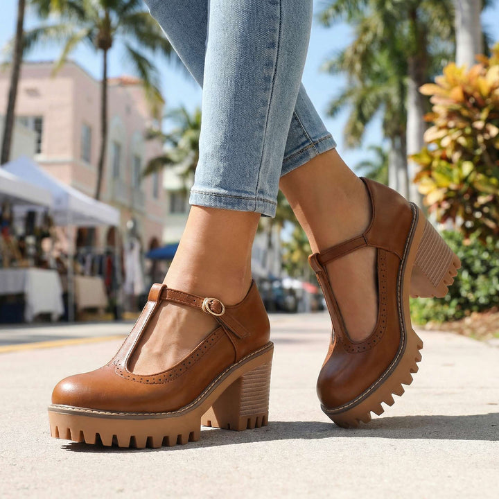 Talons Mary Jane T-Strap Chunky Jasmine