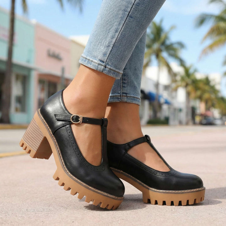 Talons Mary Jane T-Strap Chunky Jasmine