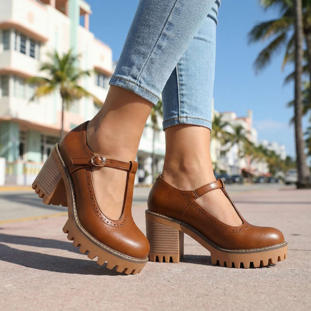 Talons Mary Jane T-Strap Chunky Jasmine