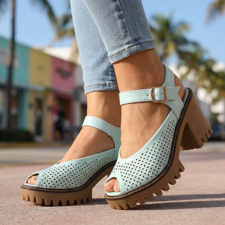 Sandales à Talons Chunky Larissa