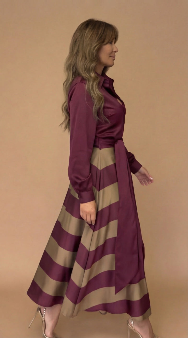 Mila™ | Rayé Maxi Robe