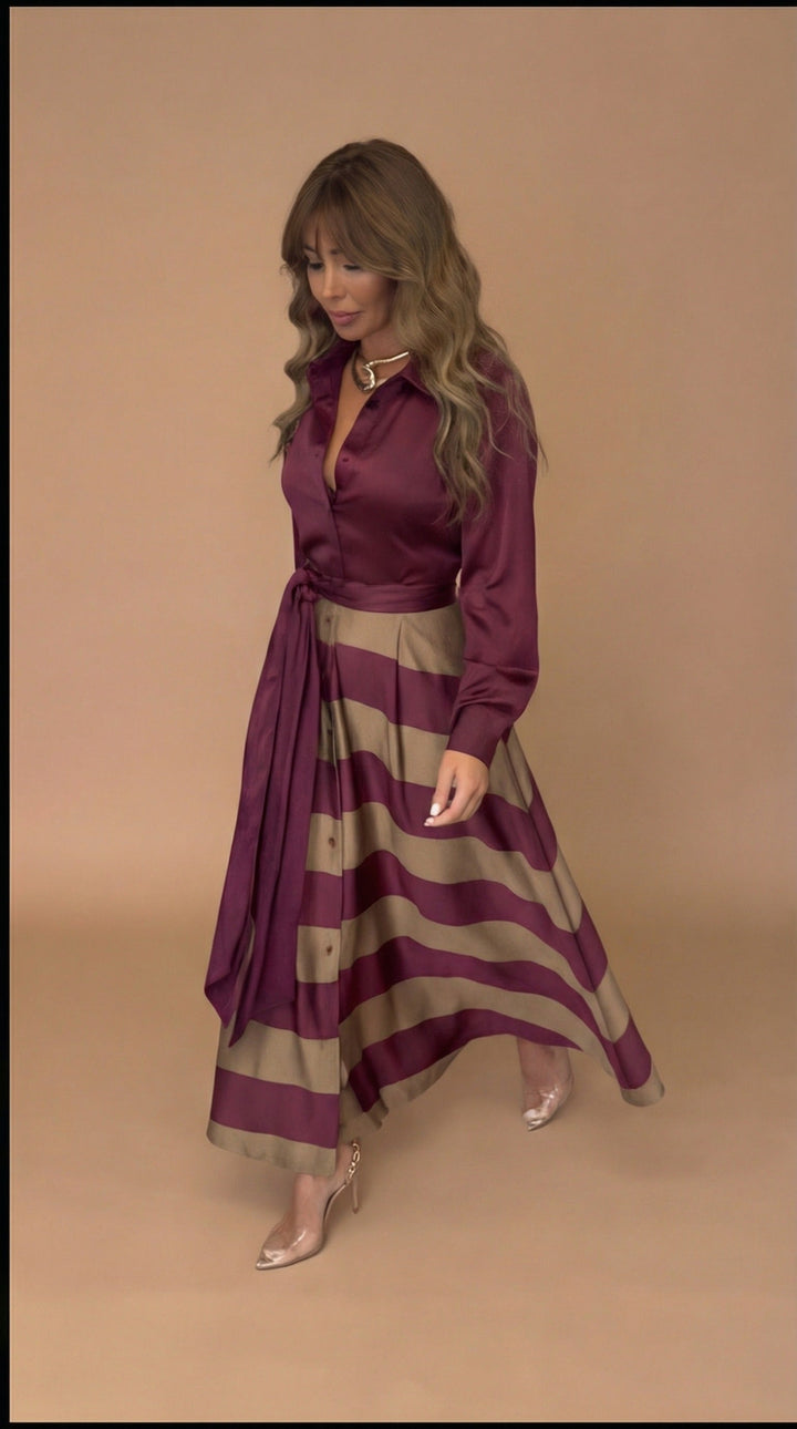 Mila™ | Rayé Maxi Robe