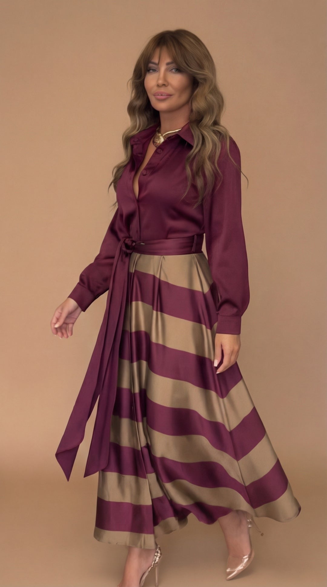 Mila™ | Rayé Maxi Robe