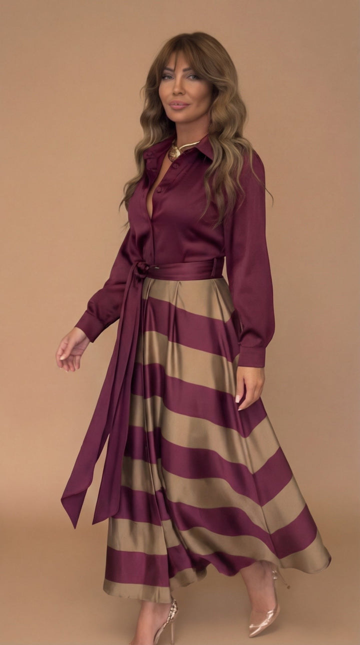 Mila™ | Rayé Maxi Robe
