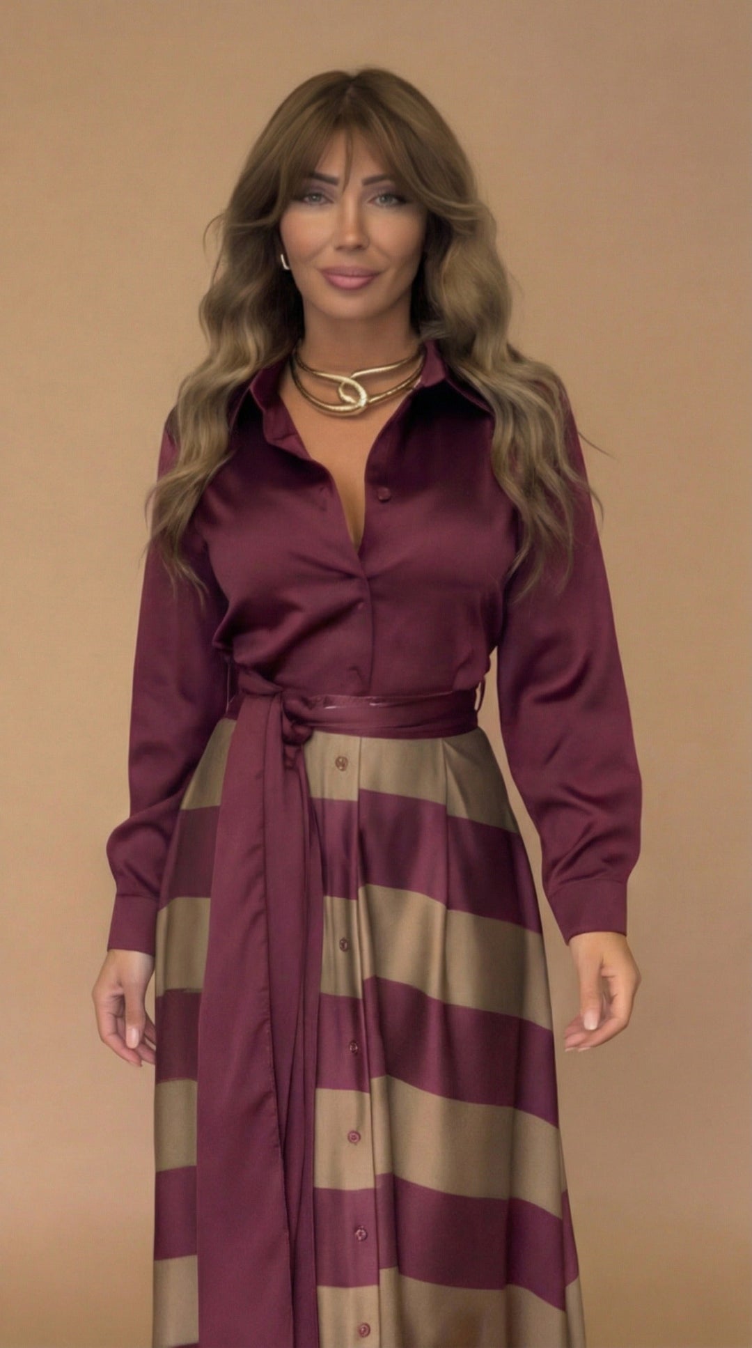 Mila™ | Rayé Maxi Robe