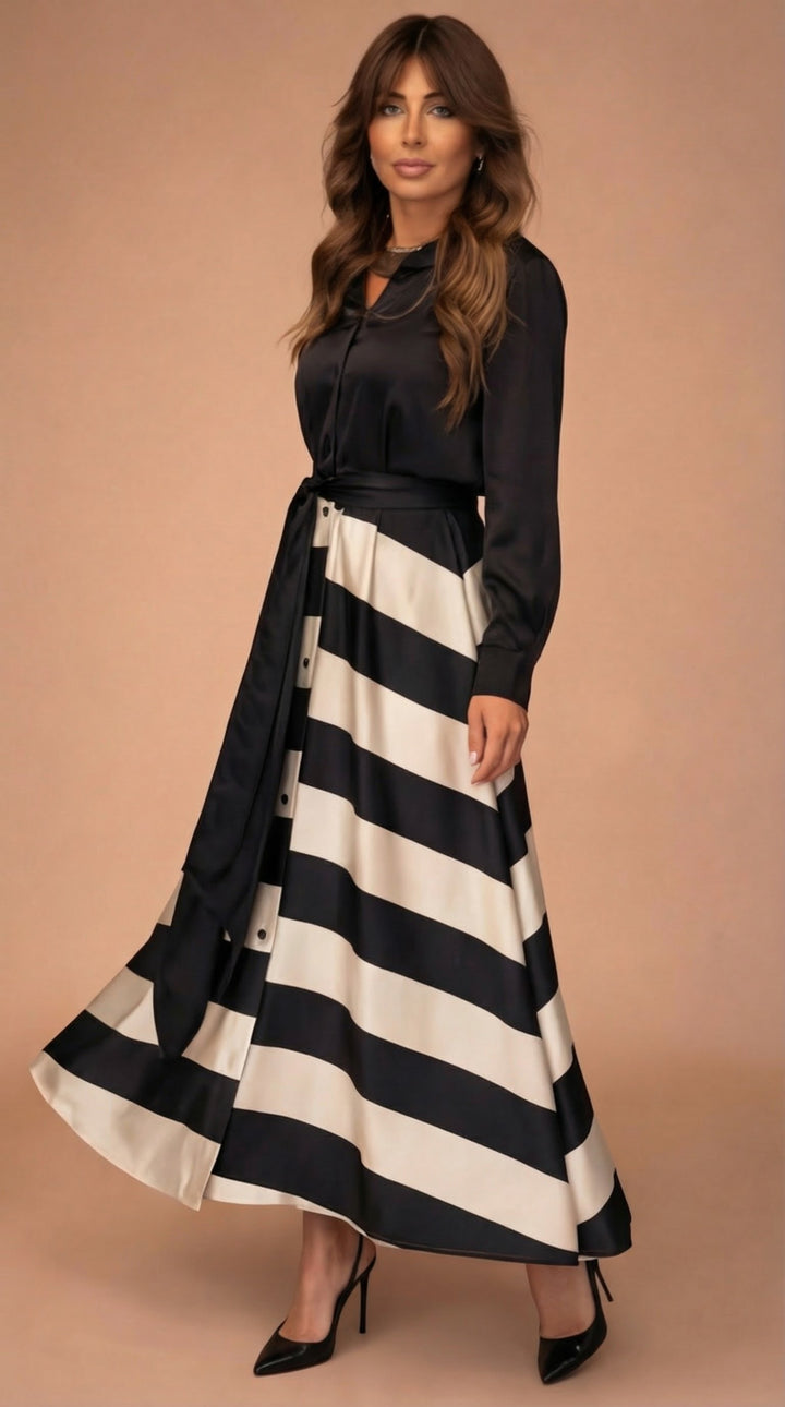 Mila™ | Rayé Maxi Robe