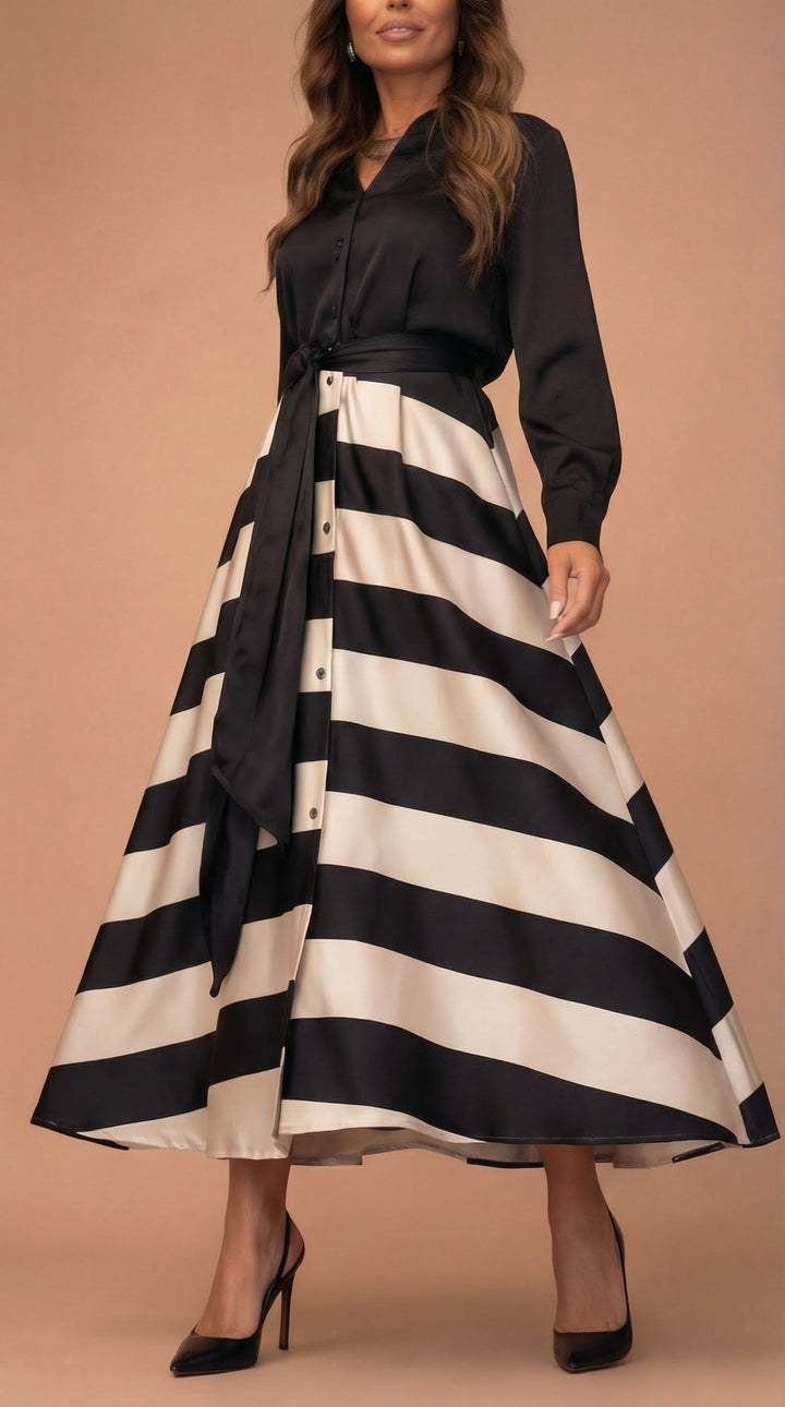 Mila™ | Rayé Maxi Robe
