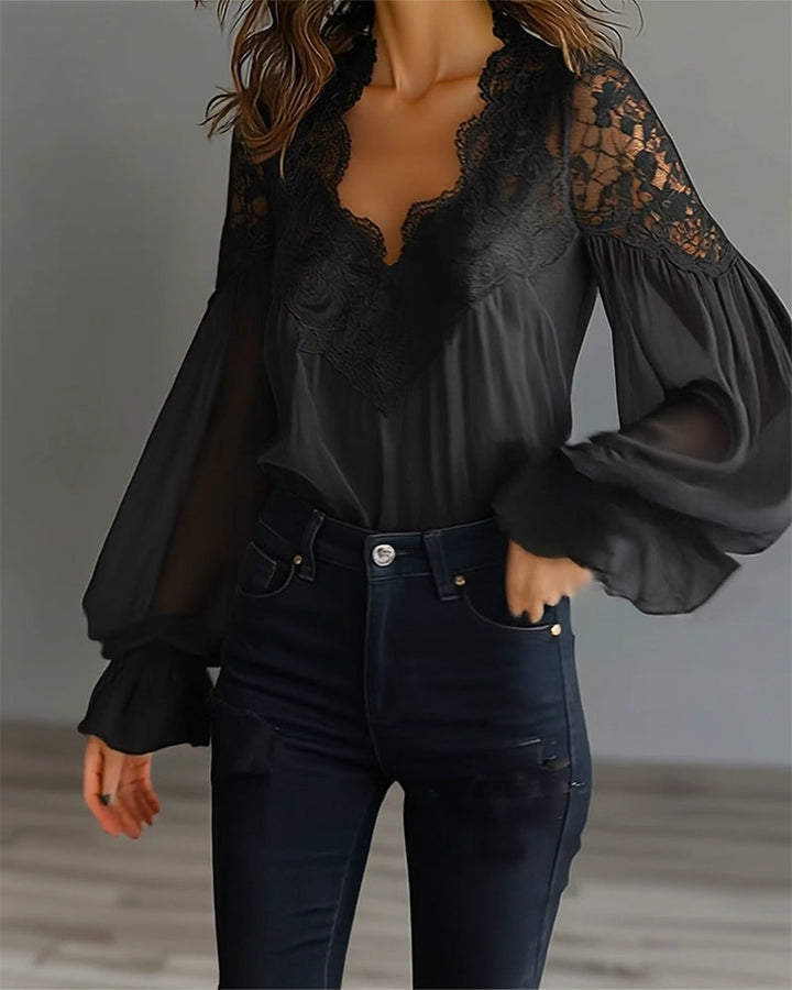 Ilvara - Blouse en Dentelle Élégante pour Femmes