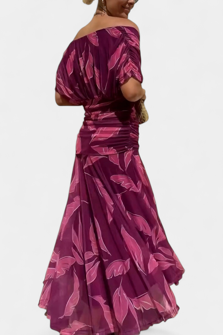 ABIGAIL | ROBE LONGUE À COL EN V FLORAL